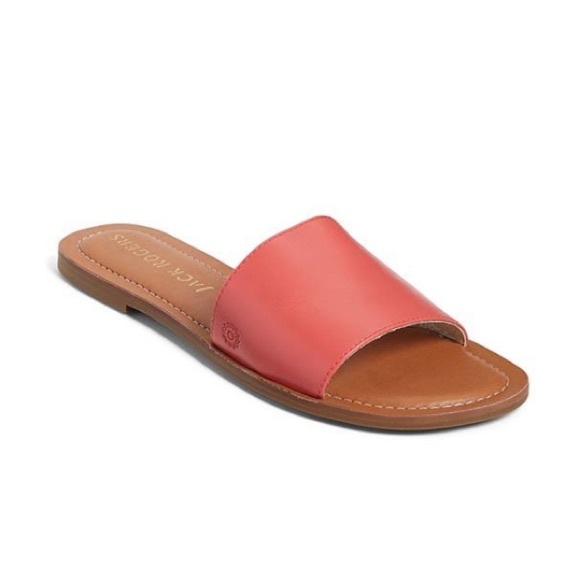 Jack Rodgers Cayenne Sabrina Leather Slide Women’s Size 7.5 NIB - Picture 1 of 7